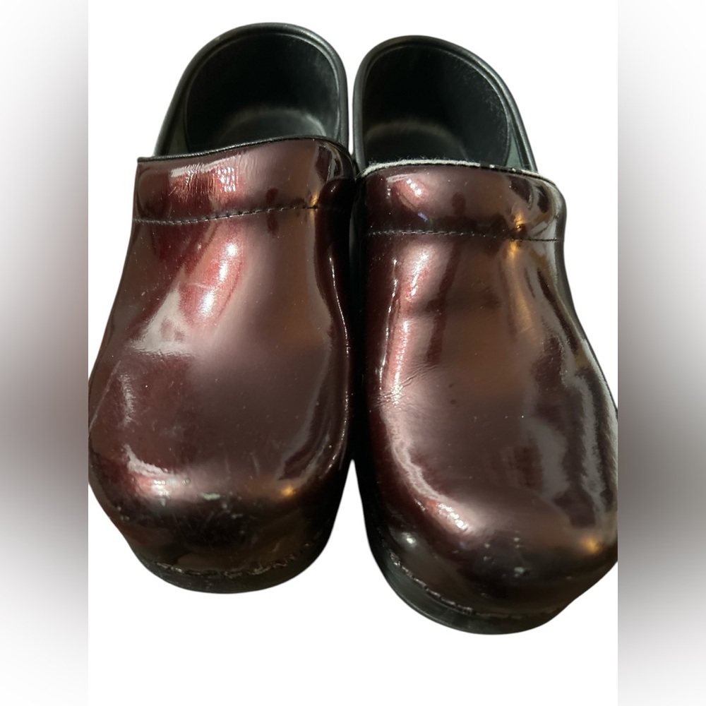 Dansko Tortoise Patent Clogs